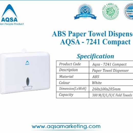 Compact  ABS  Paper  Towel  Dispensers (AQSA – 7241)