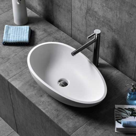 Solid surface bathroom wash sink artificial stone high-end basins manufacturer and supplier in china XA-A65