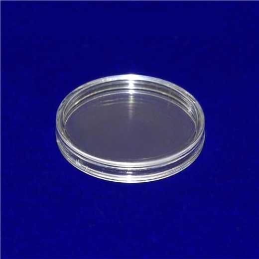 Nali flat edge fully transparent gold and silver commemorative coin box display plastic round box watertight experimental petri dish