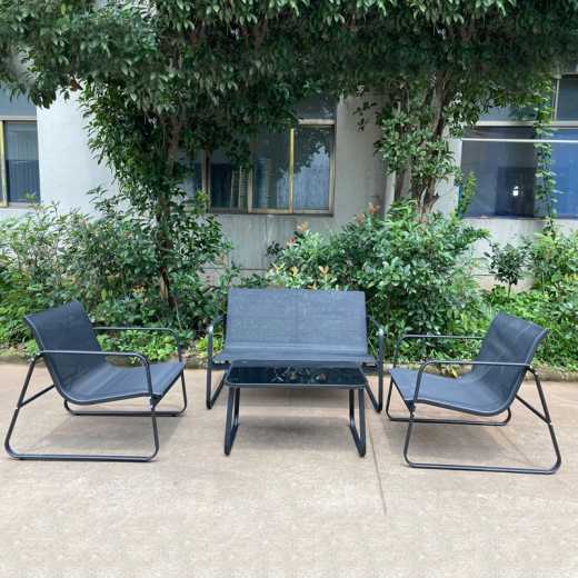 Outdoor Telin sofa combination of four balcony small family table and chair simple modern rocking chair small tea table combination