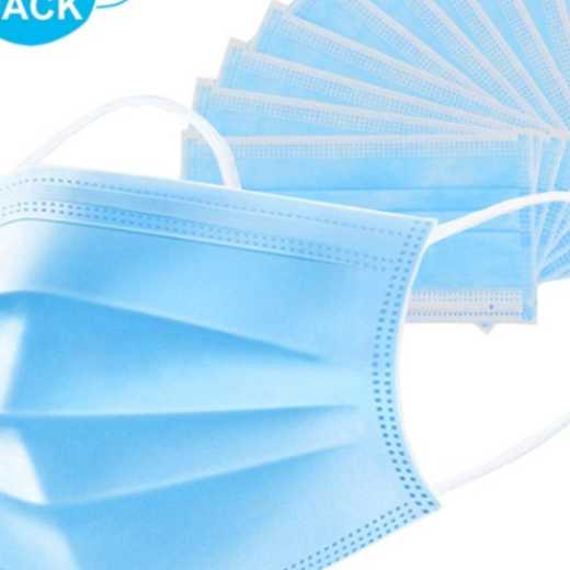 50Pcs/Box Blue Earloop in Stock 3ply Medical Disposable Surgical Face Mask