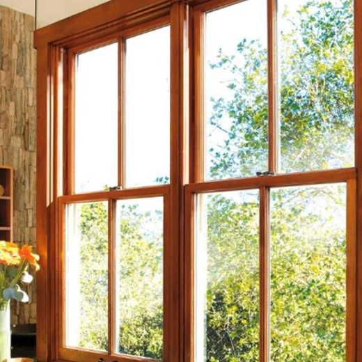 Customized double glazed alu-wood awning window hot sale product with factory price