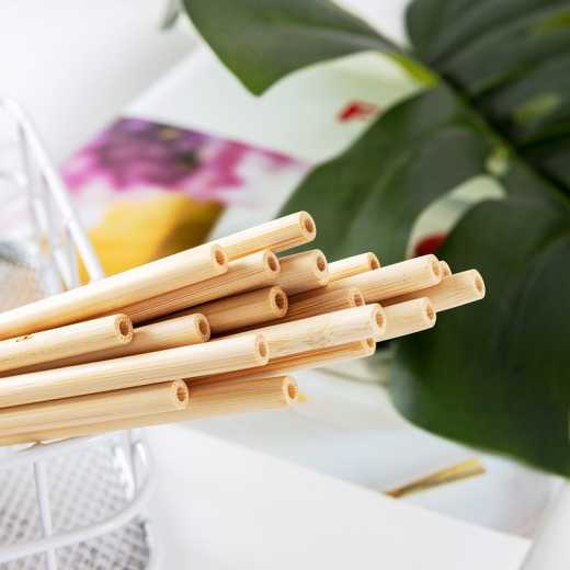 Disposable bamboo drink straw milk tea straw independent packaging materials