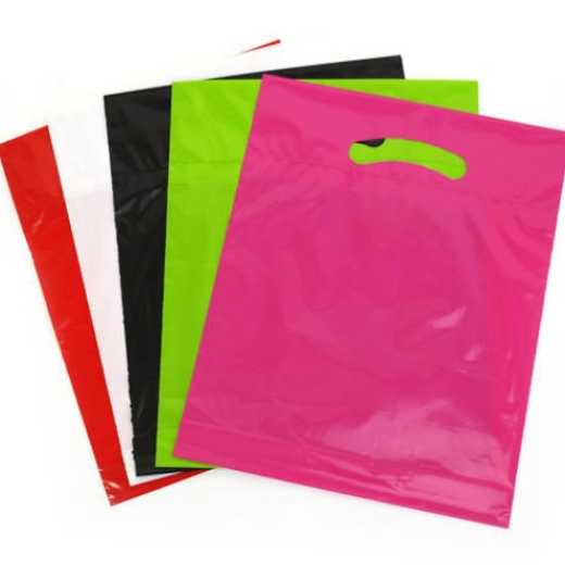 Plastic bags Die Cut Handle Bags