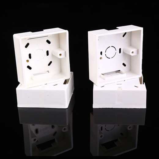 Hongye PVC plastic open-mounted junction box home flame-retardant wall switch bottom box for engineering power supply bottom box 200