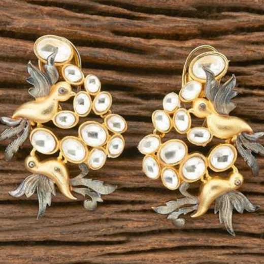 Trendy Bird Design Earrings with Gold Plating
