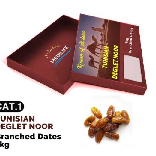 Branched dates, 1kg Deglet Noor Dates 