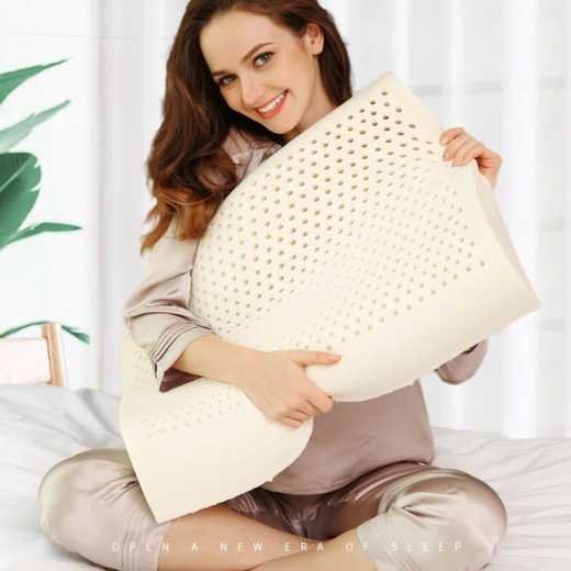 Royal Delight Natural latex pillow wave pillow single high and low curve pillow for cervical spine protection adult pillow core