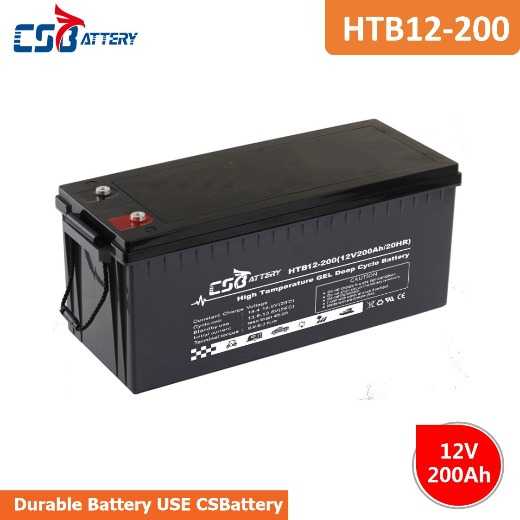 Csbattery 12V200ah Ce/ISO/UL Certificated Gel Battery for Golf-Cart/Sweeper/Solar/Boat/Forklift