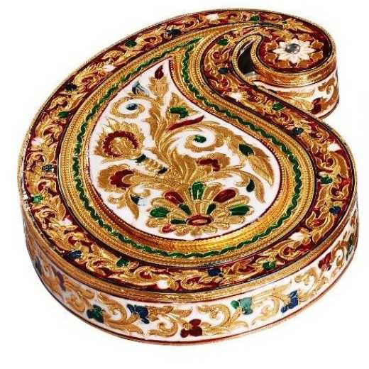 Apple Shape Meenakari Decorative Dry Fruit Box