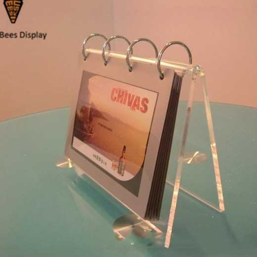 High Transparency Customized Sign Acrylic Calendar Display Rack