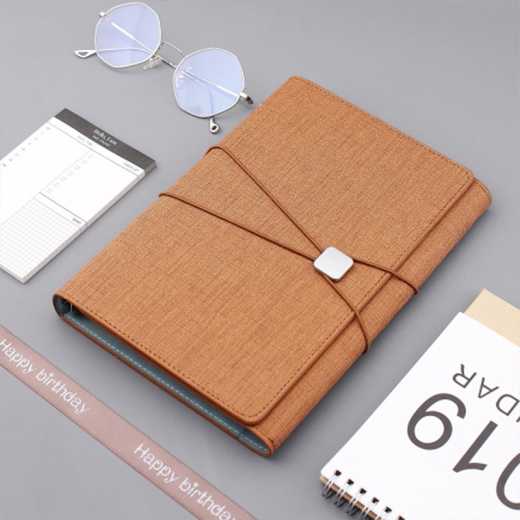 Hande Benci Creative Business A5 Loose-leaf Notebook 30% Fold Meeting Notebook Office Notebook Customized Enterprise LOGO Factory Direct sales