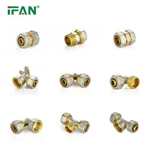 IFAN Factory Direct Sales High Quality Compression Brass Fittings Brass Water Fitting
