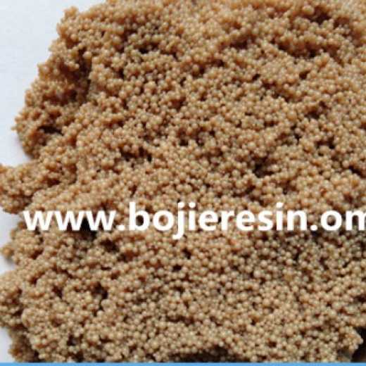 Pesticide residue removal resin