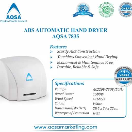  ABS Automatic Hand Dryer (AQSA – 7835)