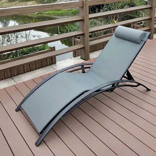 Inexpensive Morden Outdoor Beach Garden Terrace Swimming Pool KD Metal Aluminum Lounge Sun Chair Sun Chair Beach Hotel