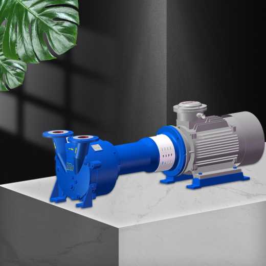 Hydraulic ring vacuum pump with motor bracket design