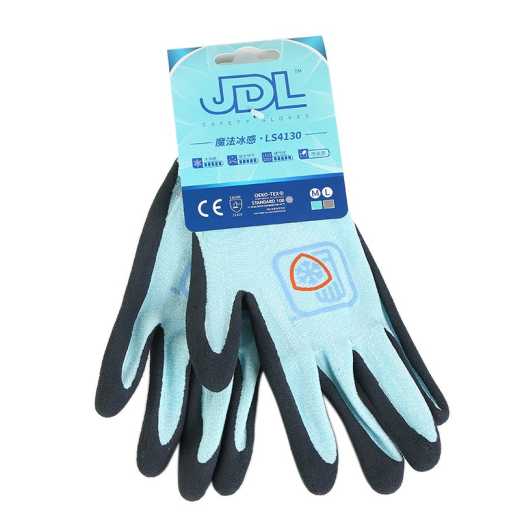 JDL high-end magic ice latex frosted gloves, cool and breathable in summer work safety outdoor sports protective gloves
