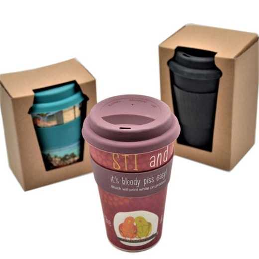 BPA free Bamboo takeaway coffee cup reusable eco friendly