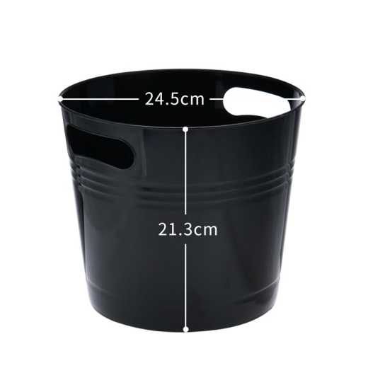 Vibrating plastic portable round ice bucket