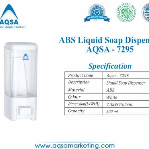 ABS  Soap Dispenser  500 ml (AQSA – 7295 )