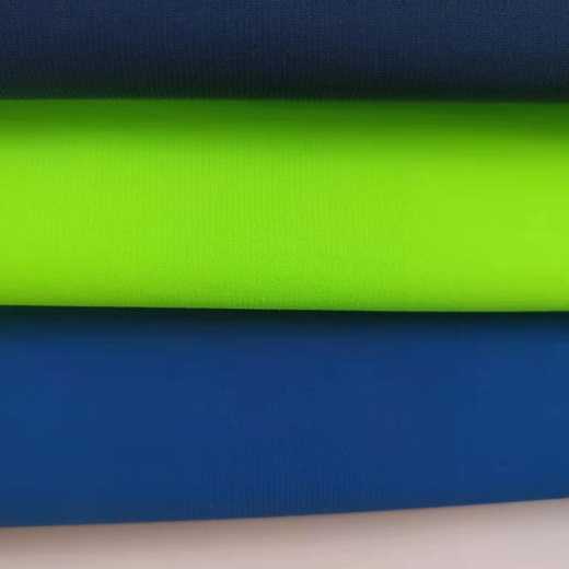 Shaoxing Lvhan Textile Co., Ltd. T shirts, casual sports pants and other fabrics warp knitted horizontal strip