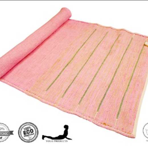 PARUTHI - Organic Cotton Yoga Mat with Back Rubberized