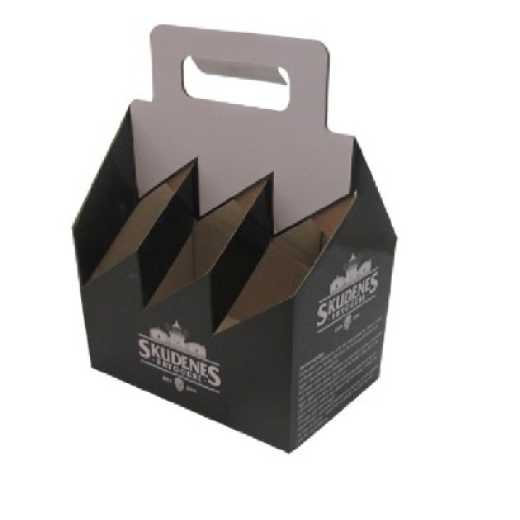 beer bottle carrier box paper material beer holder with handle for 330ml 