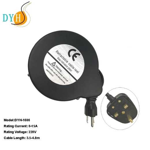 spring loaded retracting extension cord retractable cable reel