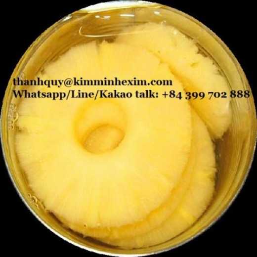CANNED PINEAPLE SLICES IN LIGHT SYRUP FROM VIET NAM