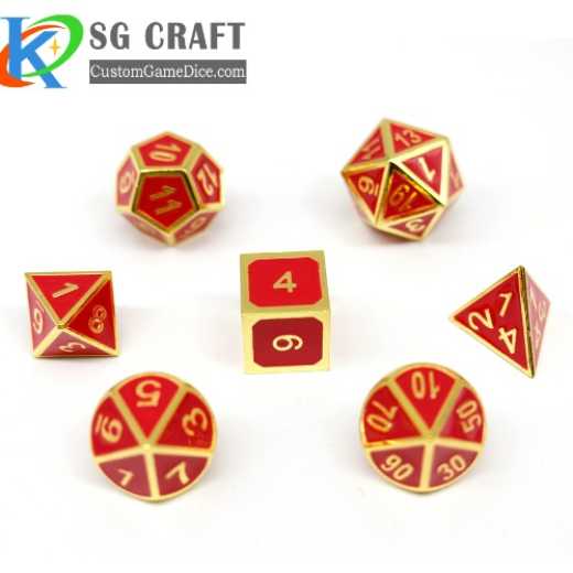 Wholesale hot sale custom metal polyheral dnd dice