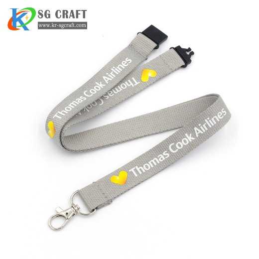 Free sample custom promotional single side woven logo elastic lanyard with metal accessories 