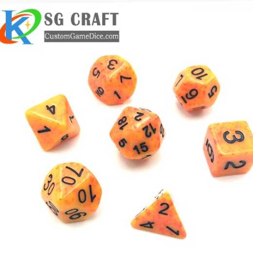  Dragons and Dragons 7 dice set of polyhedral dice/glitter rpg dice/hot sell custom sided