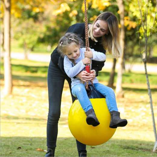 Veryhonor Kids swing with rope inflatable Bowie ball ride ball swing