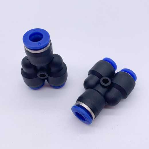 PU air pipe joint quick connection pneumatic pipe quick connection 8 9mm air pump accessories truck reducer three-way quick connection