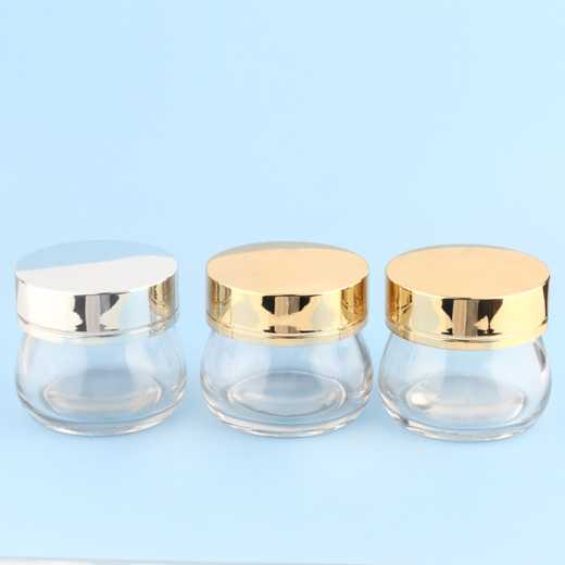 High Quality Cosmetic 100G Cream Jar With Gold Aluminum Screw Cap 