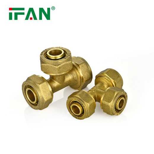 IFAN Good Quality Brass 16-32MM Pex Pipe Fitting Brass Compress Fitting