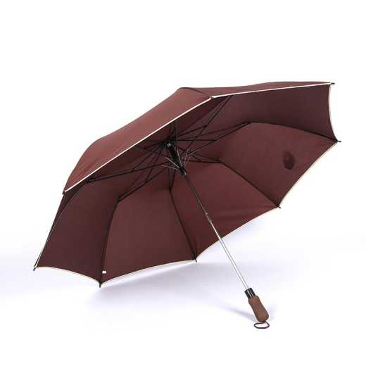 Oversized 27-inch folding golf umbrella with a two-fold edge