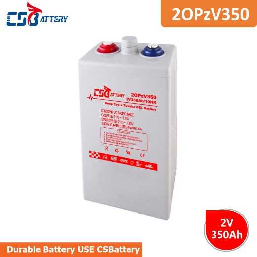 Csbattery 2V350ah Backup Energy Battery for Data-Center/Sprayer-Pump/Telecom/Centrifugal-Pumps/Vs: A