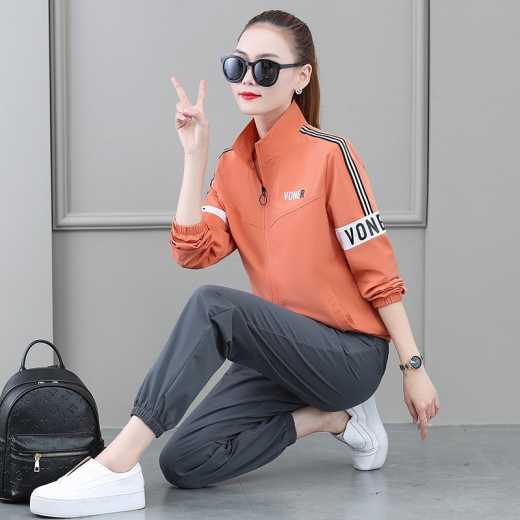 Western style sports suit casual fashion two-piece female set