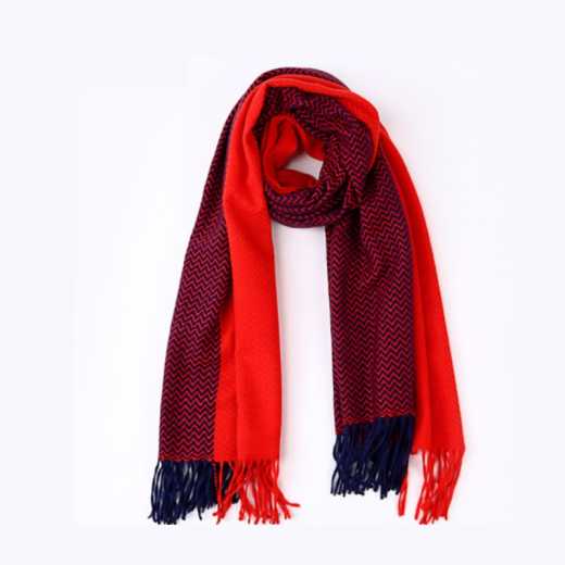 Yituse scarf women's long autumn and winter European and American wind neck dual purpose warm and thick double sleeve woven wool