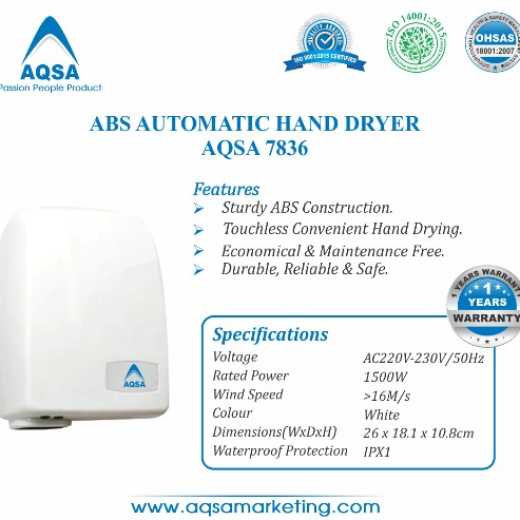  ABS Automatic Hand Dryer (AQSA – 7836) 