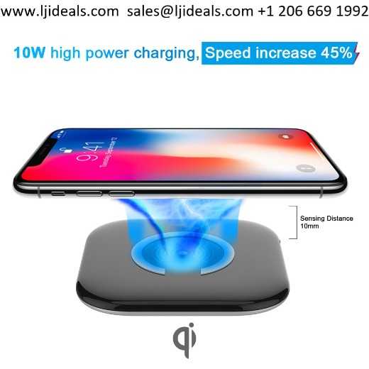 Ljideals Qi Fast Wireless Charger 10w For Smartphone And Tablet - USA