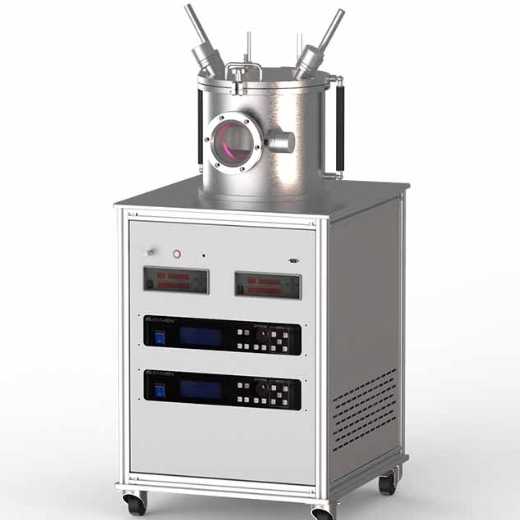 Dual-head RF magnetron sputtering coater with two film thickness gauges 