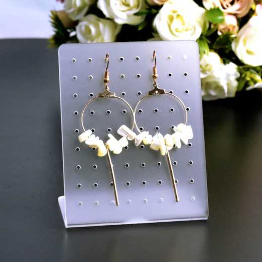 Matte acrylic jewelry earrings rack display stand