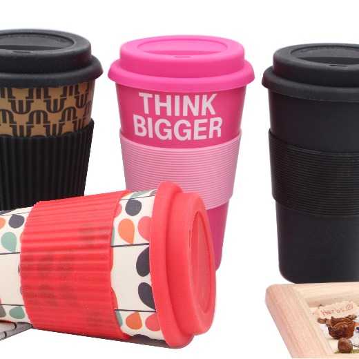 ECO  bamboo fibre coffee cup travel mug - disposible