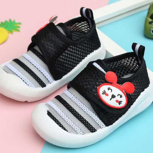 QUEQUN Caterpillar 2020 New 1-3 year olds breathable soft bottom mesh toddler shoes for Spring, summer and fall