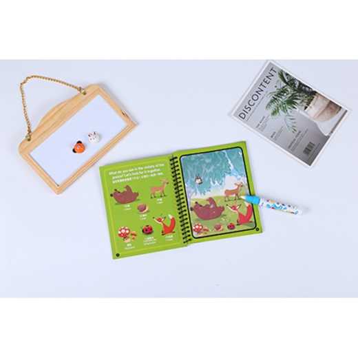Children's educational creative reusable drawing book water painting doodle book