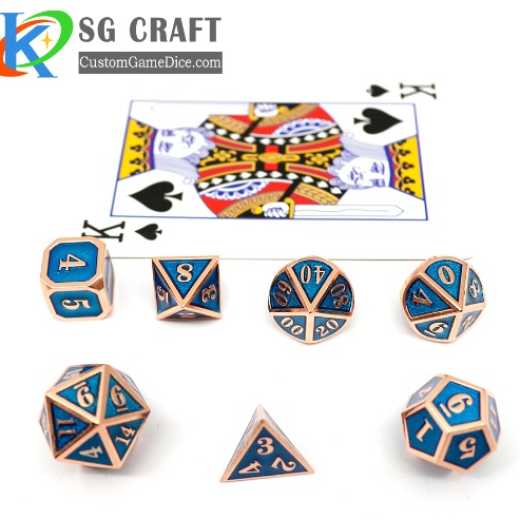 Craft popular custom metal polyhedral dice set manufacturers
