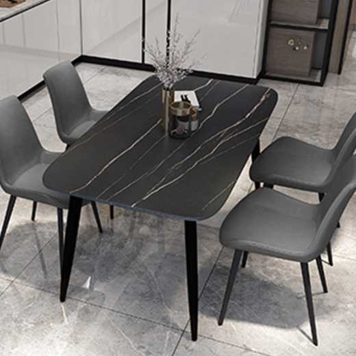 Hui-haoxuan rock board table simple modern economy full body stone rice table and chair combination